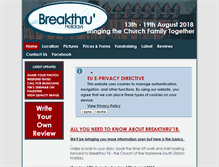 Tablet Screenshot of breakthruholidays.com